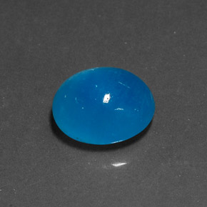 Emimorfite blu naturale da 6,25 ct, taglio ovale, opaco