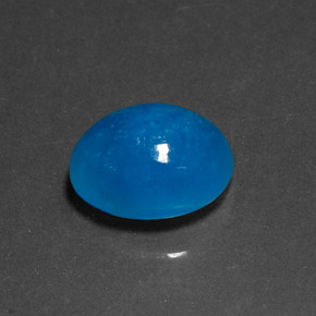 Emimorfite naturale blu da 6,27 ct, taglio ovale, opaco