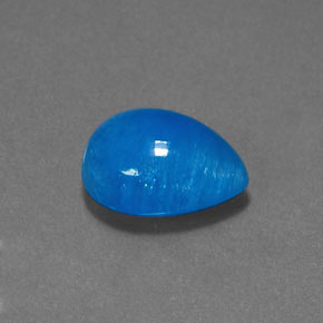 Emimorfite blu naturale da 8,79 ct, taglio a pera, opaco