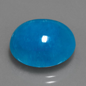 Emimorfite naturale blu da 13,48 ct, taglio ovale, traslucido