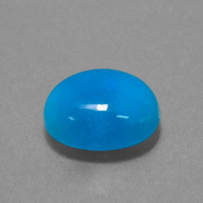 Emimorfite naturale blu da 9,08 ct, taglio ovale, traslucido