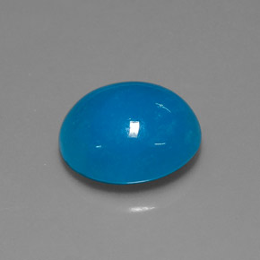 Emimorfite naturale blu da 10,30 ct, taglio ovale, traslucido
