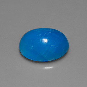 Emimorfite naturale blu da 10,57 ct, taglio ovale, traslucido