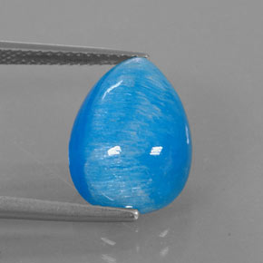Emimorfite naturale blu da 7,20 ct, taglio a pera, traslucido