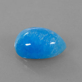 Emimorfite naturale blu da 7,20 ct, taglio a pera, traslucido