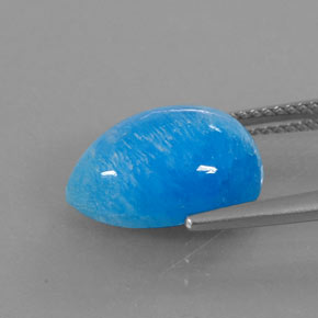 Emimorfite naturale blu da 7,20 ct, taglio a pera, traslucido