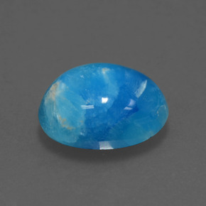 Emimorfite naturale blu da 5,42 ct, taglio ovale, opaco