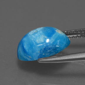 Emimorfite naturale blu da 5,42 ct, taglio ovale, opaco