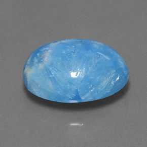 Emimorfite Bianco blu naturale da 13.34 ct, Taglio ovale, Opaco