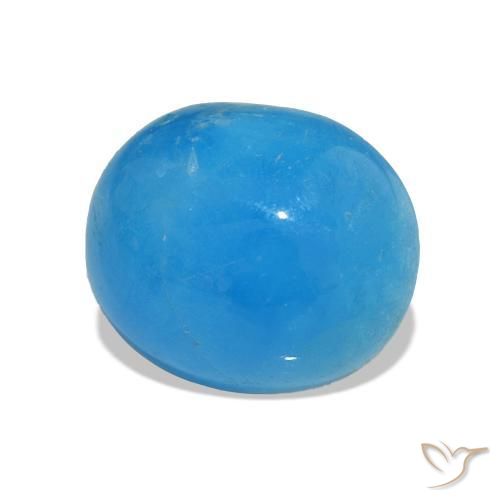 Emimorfite Blu intenso naturale da 10.85 ct, Taglio ovale, Opaco