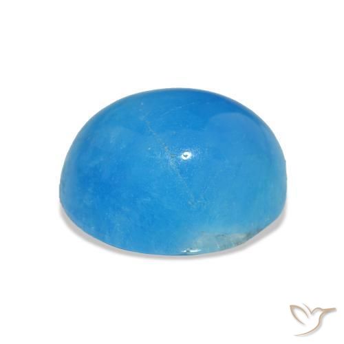 Emimorfite Blu intenso naturale da 10.85 ct, Taglio ovale, Opaco