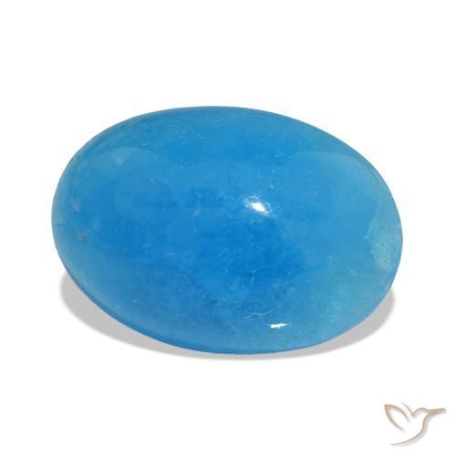 Emimorfite Blu intenso naturale da 11.23 ct, Taglio ovale, Opaco