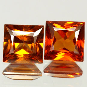 Granato essonite naturale arancione da  ct, quadrato, VS