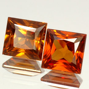 Granato essonite naturale arancione da  ct, quadrato, VS