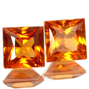 Gemme di Granato hessonite Arancione naturale da  ct, Quadrato, VS-SI