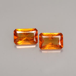 Granato essonite naturale arancione da  ct, taglio smeraldo, VS-SI