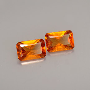 Granato essonite naturale arancione da  ct, taglio smeraldo, VS-SI