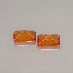 Granato essonite naturale arancione da  ct, taglio smeraldo, VS-SI