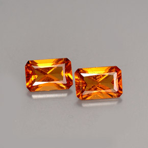 Granato essonite naturale arancione da  ct, taglio smeraldo, SI