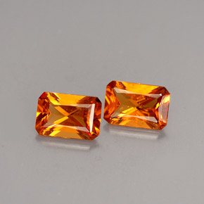 Granato essonite naturale arancione da  ct, taglio smeraldo, SI