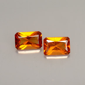 Granato essonite naturale arancione da  ct, taglio smeraldo, VS-SI