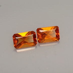 Granato essonite naturale arancione da  ct, taglio smeraldo, VS-SI