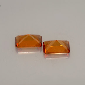 Granato essonite naturale arancione da  ct, taglio smeraldo, VS-SI