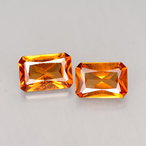 Granato essonite naturale arancione da  ct, taglio smeraldo, VS-SI