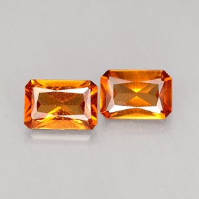 Granato essonite naturale arancione da  ct, taglio smeraldo, VS-SI
