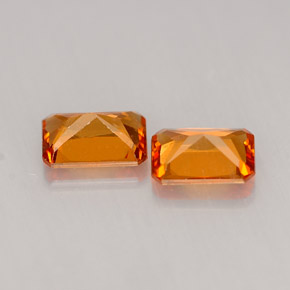 Granato essonite naturale arancione da  ct, taglio smeraldo, VS-SI