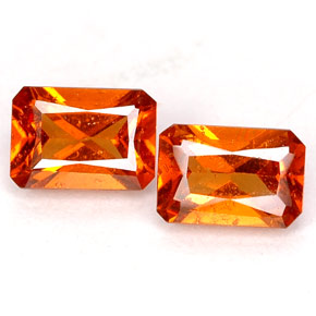 Granato essonite naturale arancione da  ct, taglio smeraldo, VS-SI