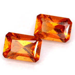 Granato essonite naturale arancione da  ct, taglio smeraldo, VS-SI