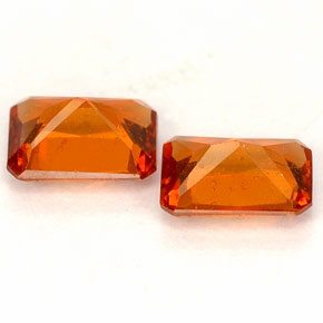Granato essonite naturale arancione da  ct, taglio smeraldo, VS-SI