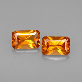 Granato essonite naturale arancione da  ct, taglio smeraldo, VS-SI