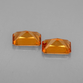 Granato essonite naturale arancione da  ct, taglio smeraldo, VS-SI