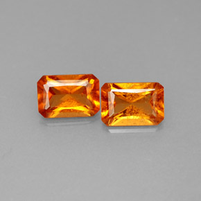 Granato essonite naturale arancione da  ct, taglio smeraldo, SI