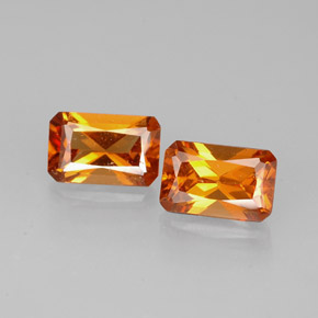 Granato essonite naturale arancione da  ct, taglio smeraldo, VS-SI