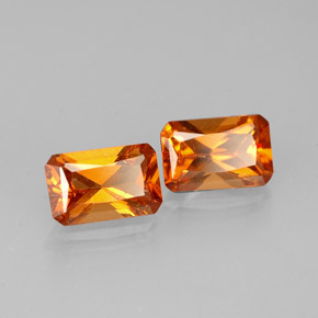 Granato essonite naturale arancione da  ct, taglio smeraldo, VS-SI
