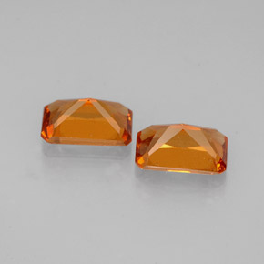Granato essonite naturale arancione da  ct, taglio smeraldo, VS-SI
