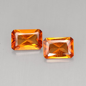 Granato essonite naturale arancione da  ct, taglio smeraldo, VS-SI