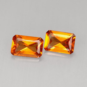 Granato essonite naturale arancione da  ct, taglio smeraldo, VS-SI