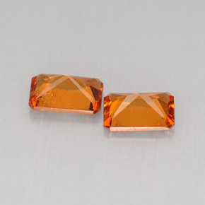 Granato essonite naturale arancione da  ct, taglio smeraldo, VS-SI
