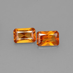 Granato essonite naturale arancione da  ct, taglio smeraldo, VS