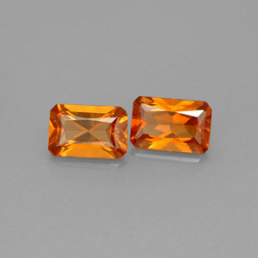 Granato essonite naturale arancione da  ct, taglio smeraldo, VS