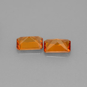 Granato essonite naturale arancione da  ct, taglio smeraldo, VS