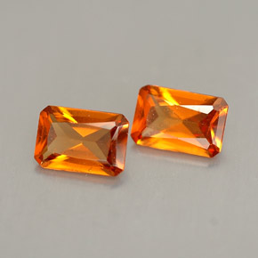 Granato essonite naturale arancione da  ct, taglio smeraldo, VS