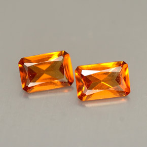 Granato essonite naturale arancione da  ct, taglio smeraldo, VS