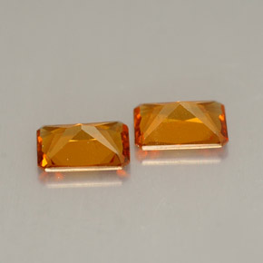 Granato essonite naturale arancione da  ct, taglio smeraldo, VS
