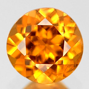 Granato essonite naturale arancione da 0,69 ct, taglio rotondo, VVS-VS