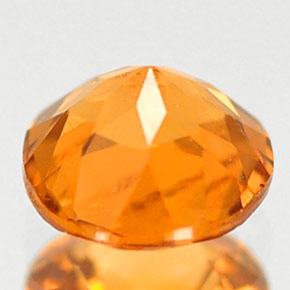 Granato essonite naturale arancione da 0,69 ct, taglio rotondo, VVS-VS